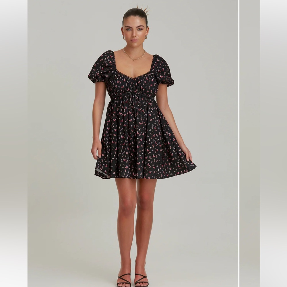 Finders Keepers Floral Print Zadie Mini Dress Size Small